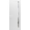 Sartodoors Slab Barn Door Panel 42 x 80in, Planum 0660 Painted White W/ Frosted Glass, Pocket Closet Sliding PLANUM0660S-BEM-42